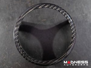 Alfa Romeo Giulia Front Emblem Frame Cover - Carbon Fiber